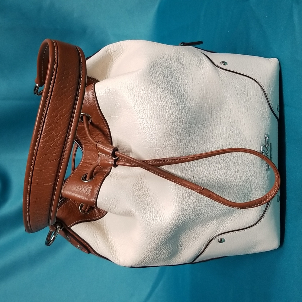 Leather Bucket Bag With Drawstring - image 2
